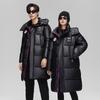 European down cotton-padded clothing women's medium and long winter new glossy quicksand loose thickened cotton-padded jacket women's coat