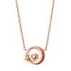 THE KISS Winnie the Zirconia Pink Gold Plated Moon Silver Necklace 40cm [The Kiss] [Disney Collection] Pooh/Cubic DI-SN1805CB
