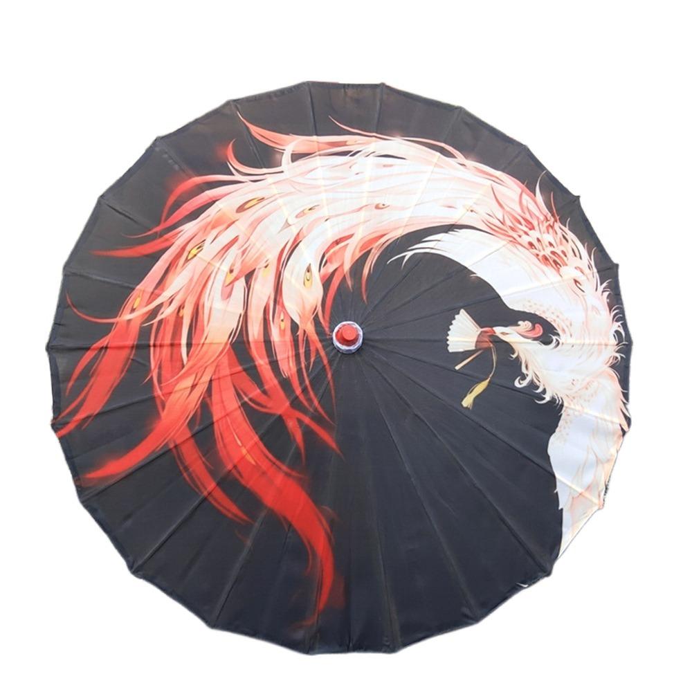 Waterproof Silk Cloth Women Umbrella Rain Proof Costume Parasol Flower Oil Paper Umbrella Party