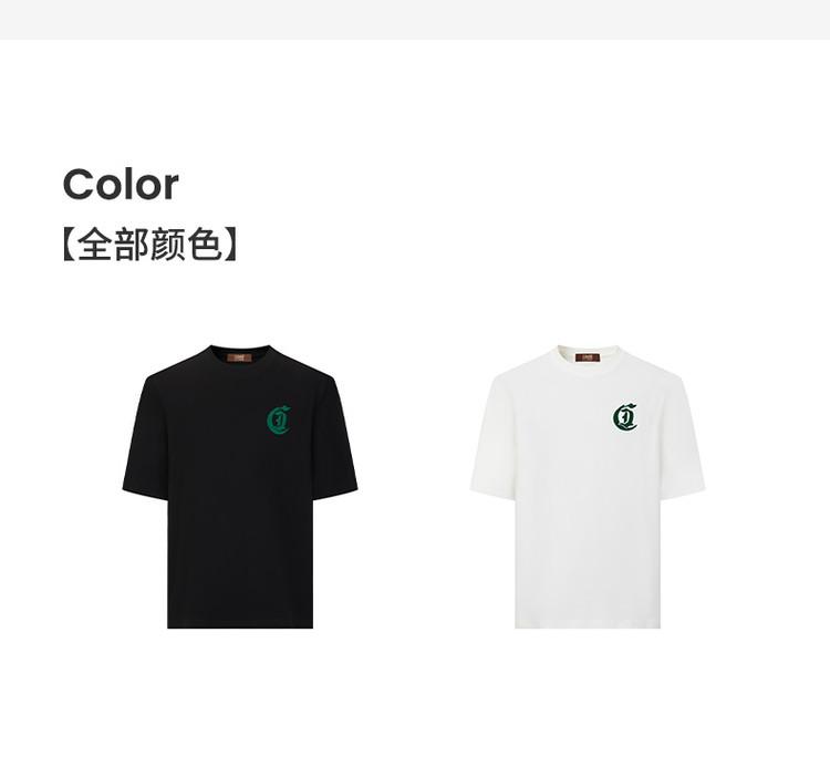 100% Cotton Trendy Printing: Spring/Summer Fashion LOGO Printed Men's Round Neck Short-sleeved T-shirt