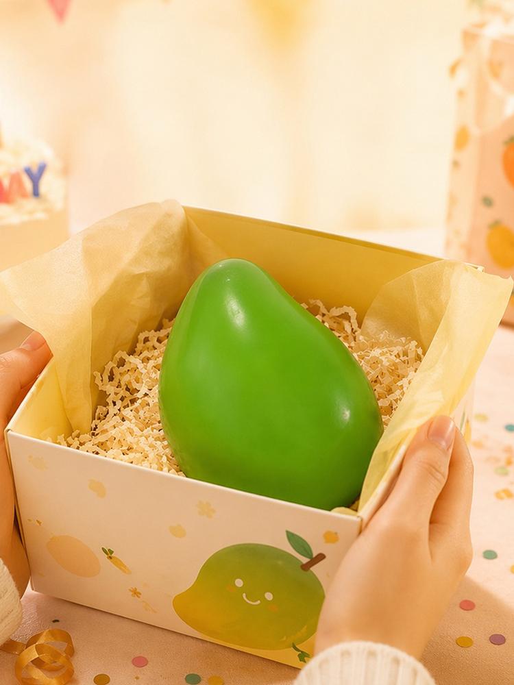 Color-Changing Mango Fidgets Toy Slow Rebound Handmade Crispy Food Stress Ball Multi-Purpose for Teens & Adults Stress Relieving