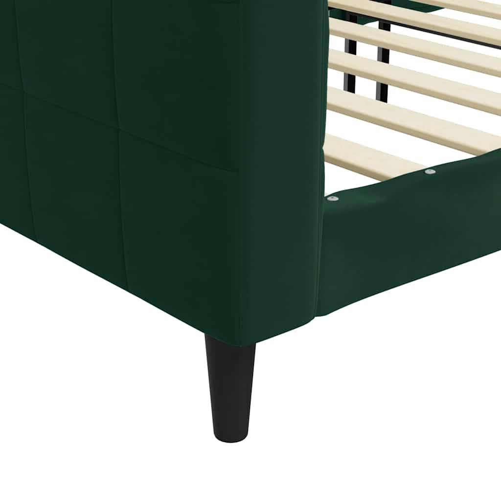 Vidaxl Sofa Z Funkcją Spania, Ciemnozielona, 90X200 Cm, Aksamitna