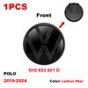rsq1 VW Car Styling Front Logo Grille Badge Trunk Badge Car Replacement Accessories For Volkswagen Polo 2019 2020 2021 2022 2023 2024