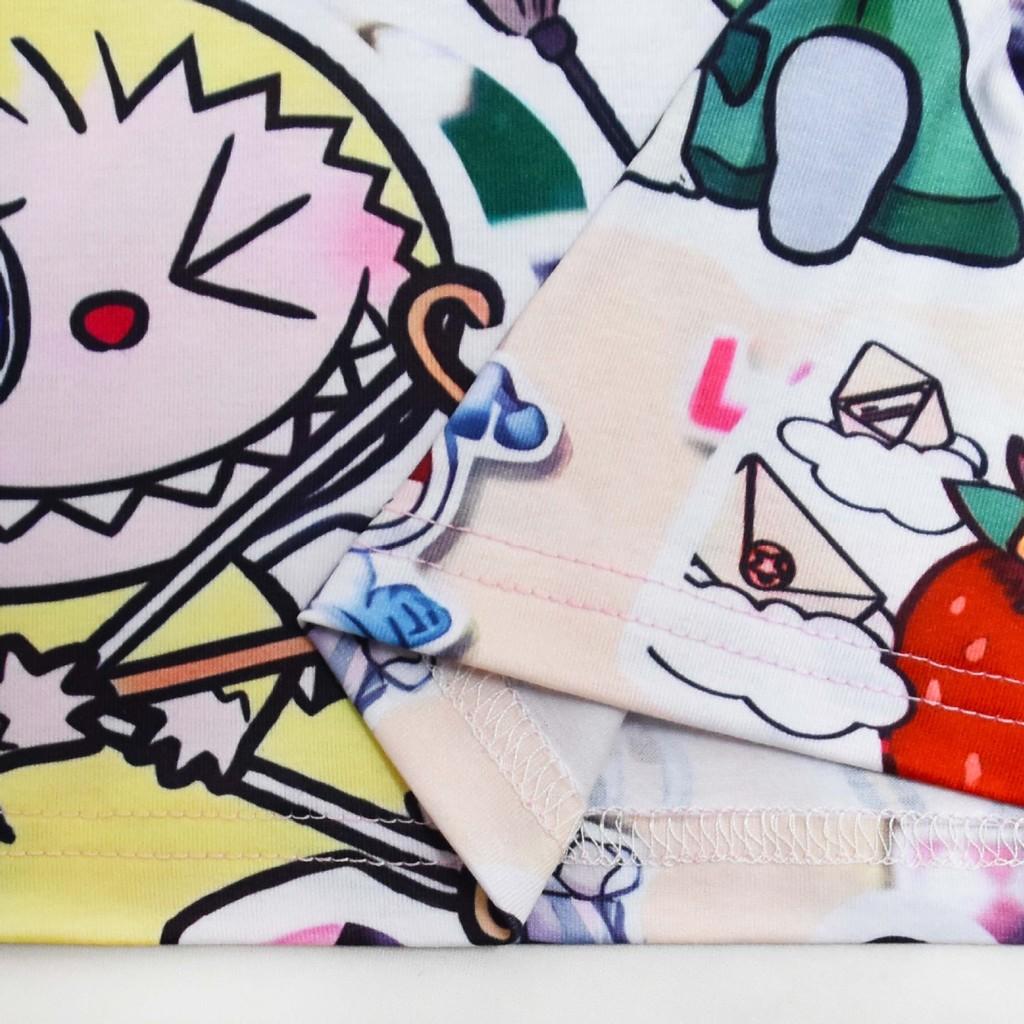 Детский комплект одежды для мальчиков и девочек с рисунком из аниме-мультфильма «Эльф-монстр», повседневная футболка с длинными рукавами и штаны