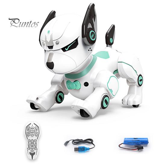 Радиоуправляемый робот-собака, программирование, умный интерактивный 2,4 ГГц, радиоуправляемый робот-щенок, обучающая электрическая игрушка-собака-трюк для малышей, мальчиков и девочек, подарок