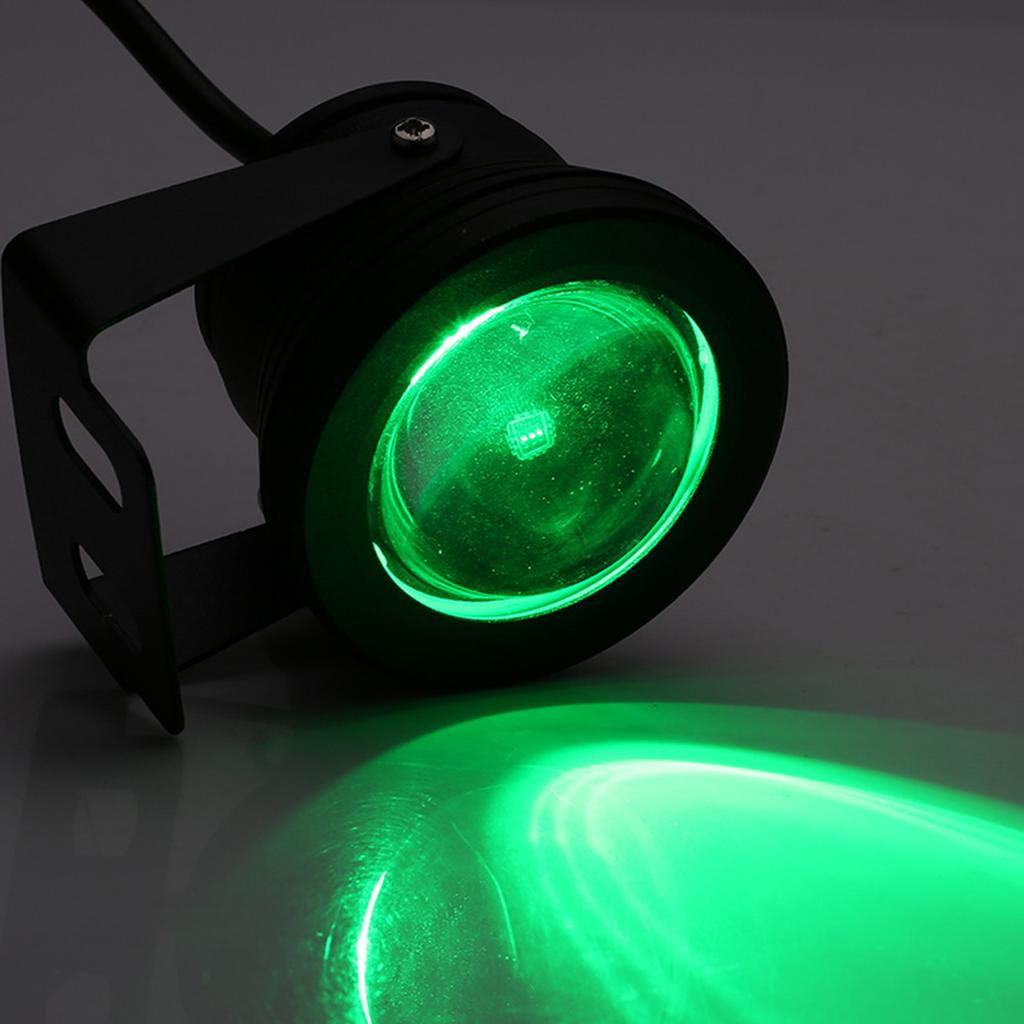 Marine Boat Yacht 10W 12V RGB LED Spot Light Rainproof Lamp with Remote Control Black