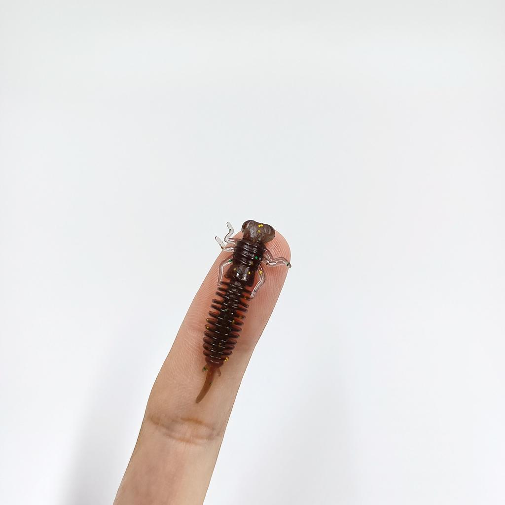 DUODUOYU 10 шт. Мини-мягкие рыболовные приманки из ТПЭ 0,4 г/40 мм Искусственные силиконовые приманки для джиггинга окуня Бионическая приманка Личинка стрекозы Снасти