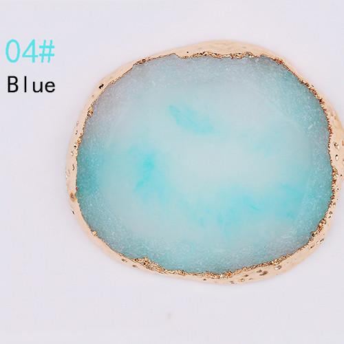 1 шт., круглая смола, агат, камень, цветовая палитра для ногтей, палитра для гель-лака, поддон для смешивания рисунков, тарелка для краски, коврик для маникюра, полка для дизайна ногтей