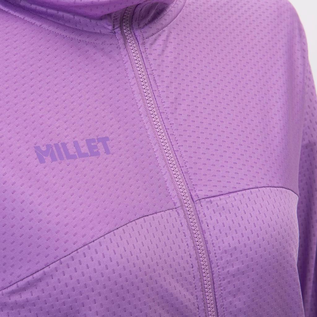 Толстовка с капюшоном из флиса и сетки для скалолазания MIDDLER MESH HOODIE W Sapphire [Millet] женская (НОВЫЙ ЛОГОТИП)