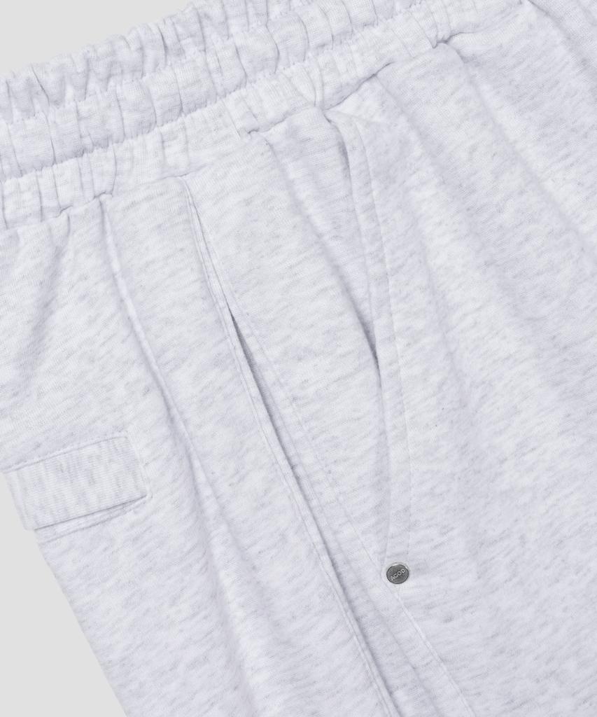 AGOD Side Tuck Snap Wide Sweatpants [White Melange]