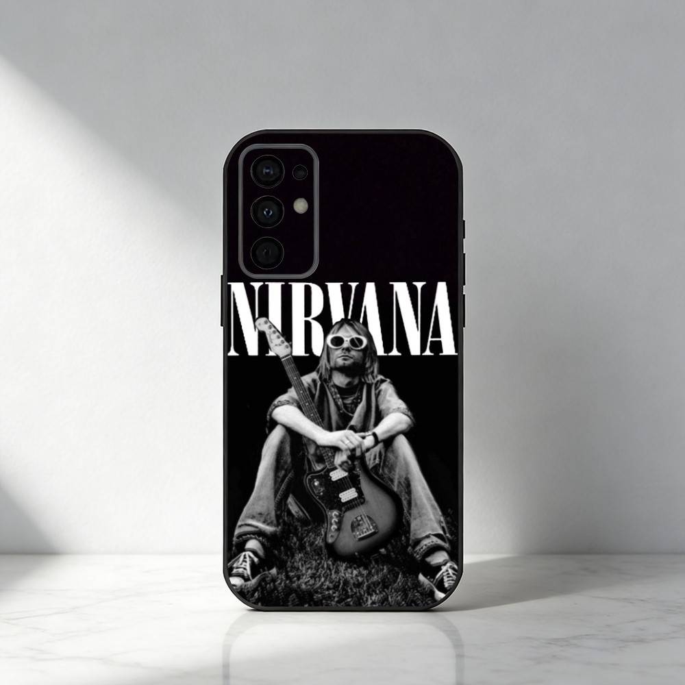 Чехол для телефона K-Kurt N-Nirvana C-Cobain для Samsung S25, S24, S21, S22, S23, S30, Ultra, S20, Plus, Fe, Note, 5G Черная крышка