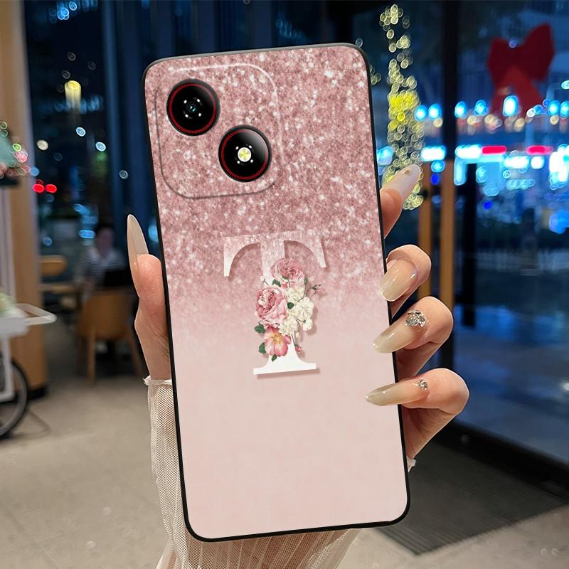 Красивый Яркий Цветной Чехол для Телефона Пара Для ZTE Blade A35E Защита от Царапин Мягкий Счастливый Инициал A-Z Узорная Крышка