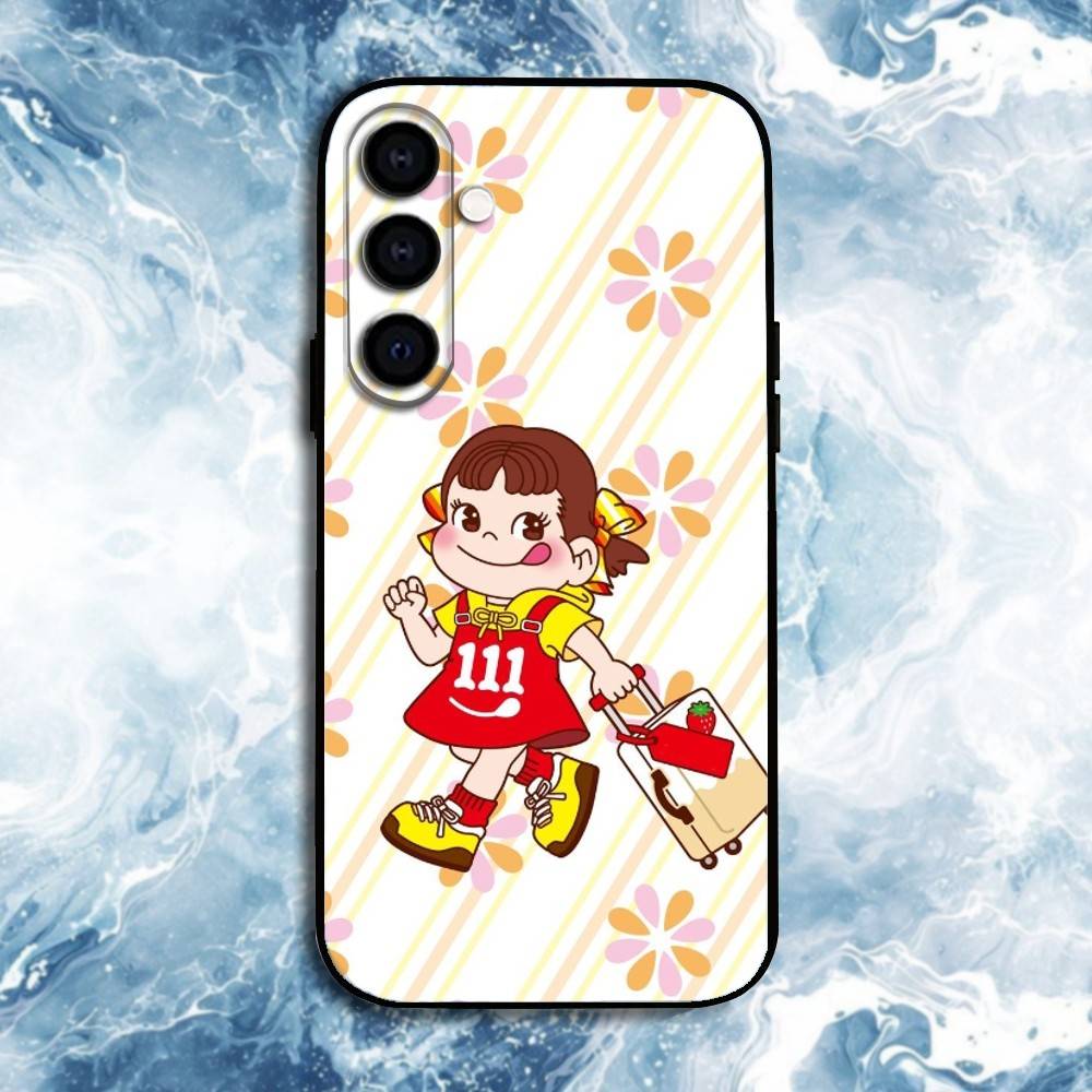 1pcFujiya Milky Peko-Chan Phone Case For Samsung Galaxy A73,A72,A71,A70,A53,A52,A51,Others Soft Black Shell