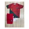 Португалия Роналду номер 7 Бордовый красный детский трикотаж Комплект из 4 красных шорт Plksd12