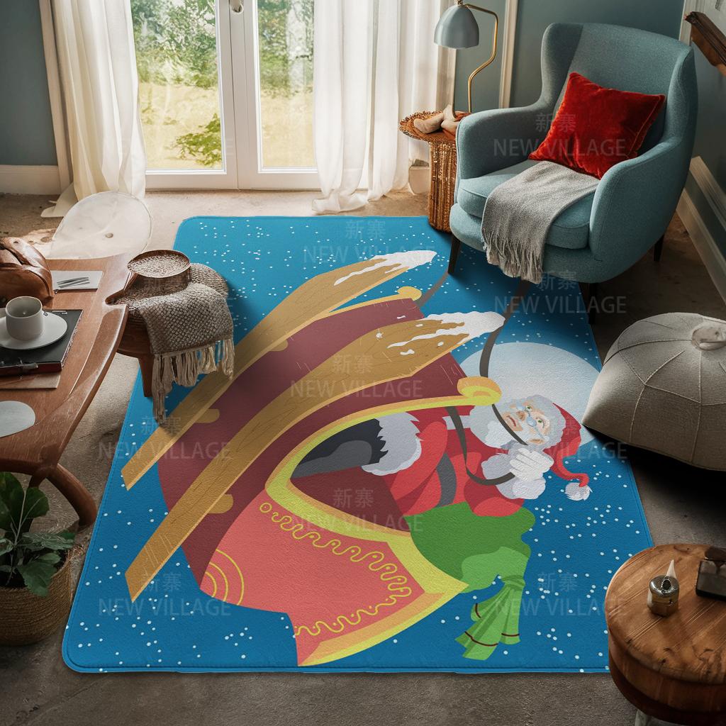 Ковер у входа в дом Домашний коврик у двери Гостиная Ванная Комната Ноги ванная комната Нескользящие коврики с водопоглощением для ванной Счастливого Рождества зима