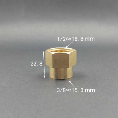 1/8" 1/4" 3/8" 1/2" 3/4" 1" BSPP Female Brass Coulper Equal Reducer Pipe Fitting Connector Adapter Water Fuel Gas Oil