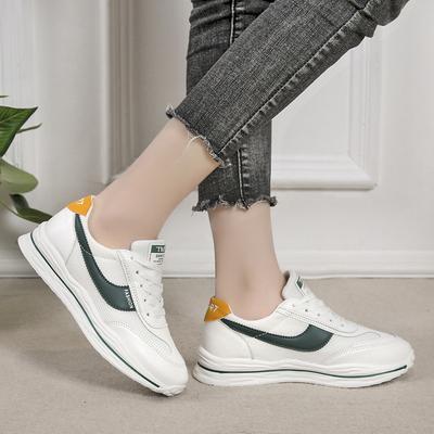 Женские туфли на плоской подошве, новые, с круглым носком, на шнуровке, в цветовой гамме, кроссовки для папы, студенческие, для отдыха, спортивные, для бега