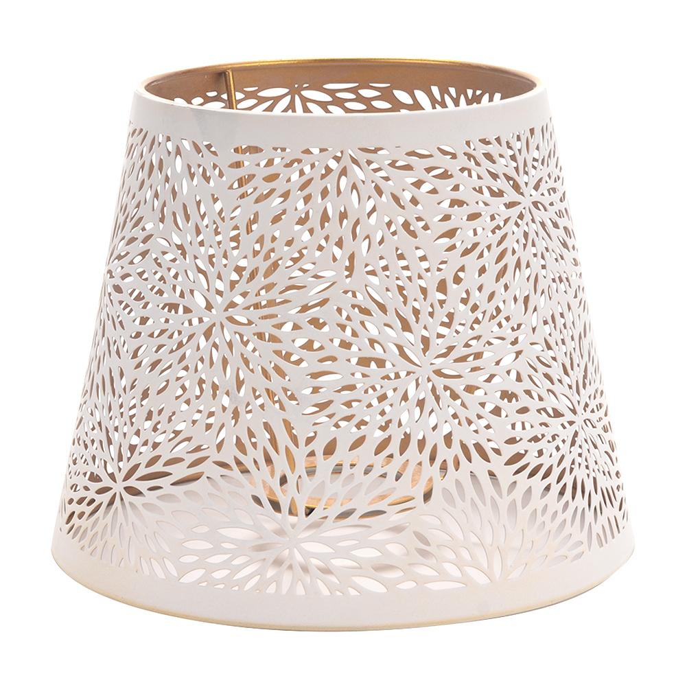 E27 Universal Metal Lampshade Floral Print Creative Iron Lampshade Good Heat Dissipation for Table Lamp Bedroom Bedside Light