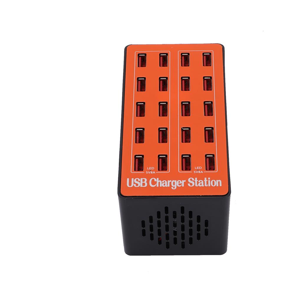 Зарядная станция USB на 20 портов, настенный адаптер, быстрая умная зарядка для нескольких устройств, 100–240 В, штекер EU