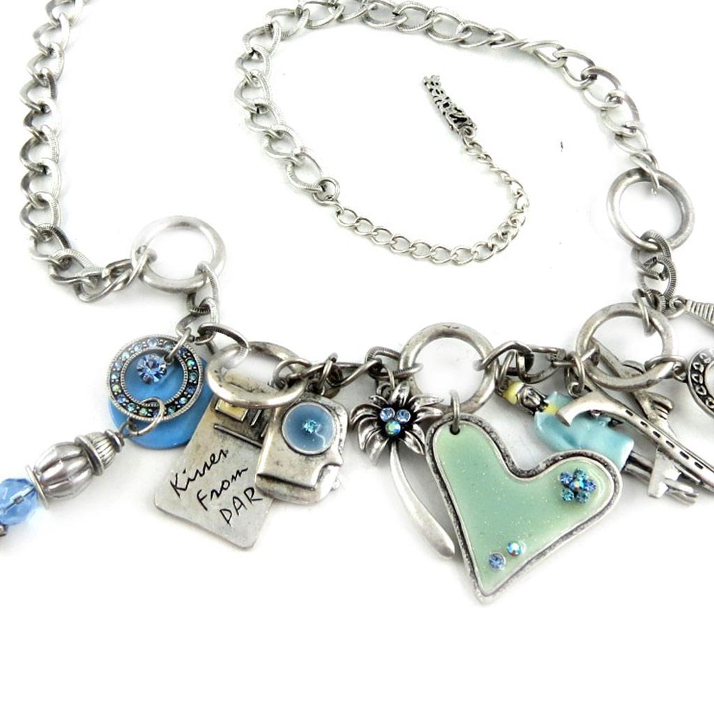 Les Trésors De Lily [E0694] — Синее дизайнерское колье Tour du Monde