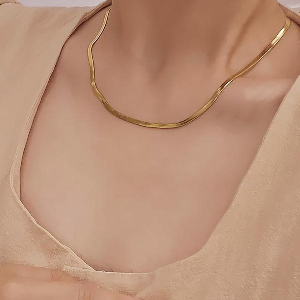 Женские аксессуары Ожерелье из нержавеющей стали Змеиная цепочка (Гипоаллергенный)