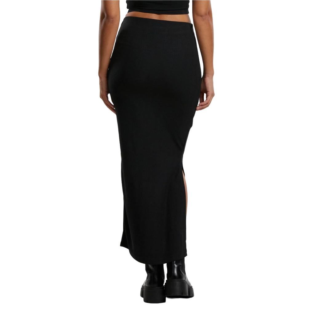 Urban Classics Womens/Ladies Ribbed High Slit Maxi Skirt