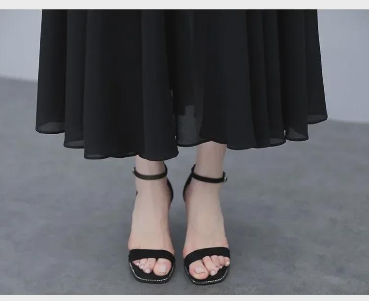 2025 High-End French Casual Sleeveless Little Black Dress