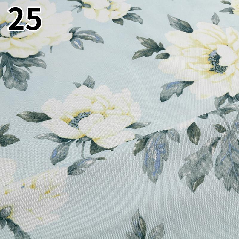 100 см x 145 см Ткань с цветочным принтом в пасторальном стиле, полиэстер, искусственный лен, ткань для самостоятельного изготовления диванной подушки, скатерти, обивки подушек