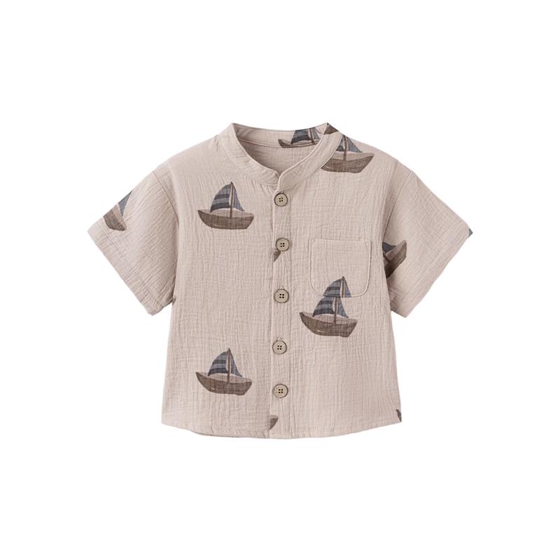 Детская рубашка Babylove из чистого хлопка с коротким рукавом