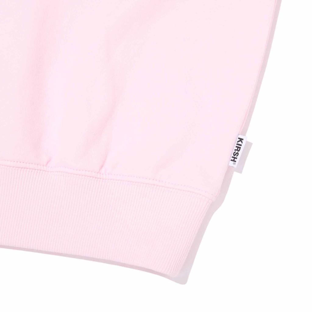 KIRSH Cherry Usa Heart Applique Loose Fit Sweatshirt [Light Pink]