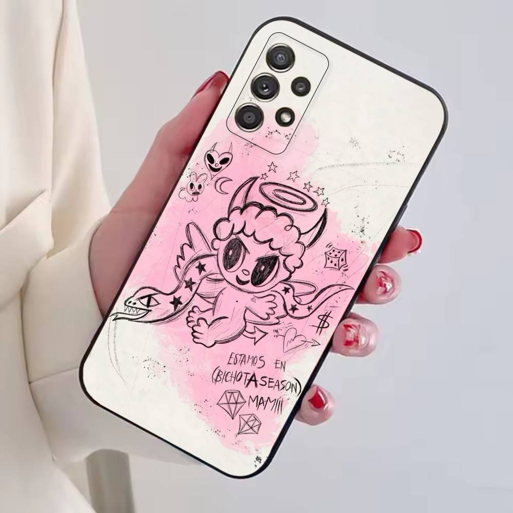 K-Karol G Dibujos Animados Phone Case For Samsung S25,S24,S21,S22,S23,S30,Ultra,S20,Plus,Fe,Soft Silicone Black Cover