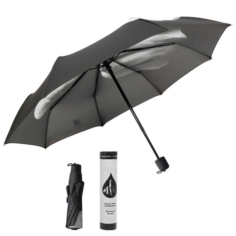 Tinsow Funny Folding Middle Finger Umbrella Creative Gift For Man/Women (Black(Middle Finger Pattern))