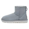 Classic Mini Suede Sheepskin Warm Durable Simple Casual Short Snow Boots Women Boots Gray 1016222-AFG
