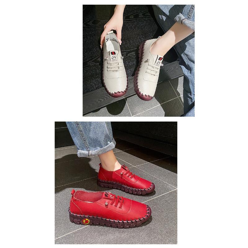 Large Size Spring and Summer Cow Tendon Soft Soled Mom Shoes, Women's Casual Versatile Single Shoes
