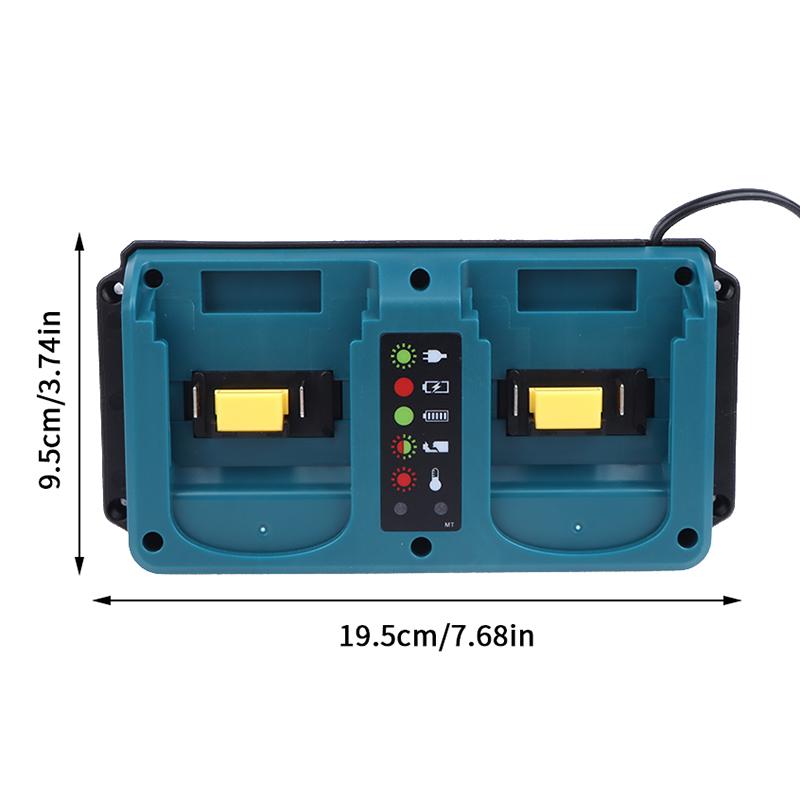 Для литий-ионных аккумуляторов Makita 18-20V Перезаряжаемый портативный мини-зарядник с двумя портами Bl1860B Bl1850B Bl1830 Bl1840B Bl1860 L1845