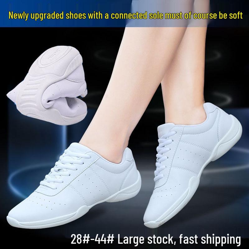 Белые женские и детские тренировочные туфли для соревновательного чирлидинга и танцев Yingrui