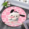 Custom Name,Cinnamoroll & Pochacco Cartoon pattern round rug,Carpet Rug for Living Room Bedroom Playroom ,Non-slip Floor Mat,Holiday Gifts and Birthda