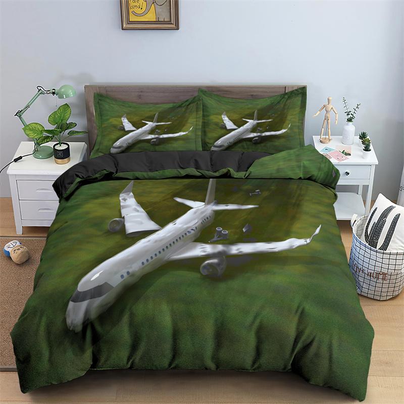 3D Airplane Printed Bedding Collection Kids Adults 23Pcs Duvet Cover With Pillowcase Comforter Bedding Quilt Cover Luxury Bedding Collection