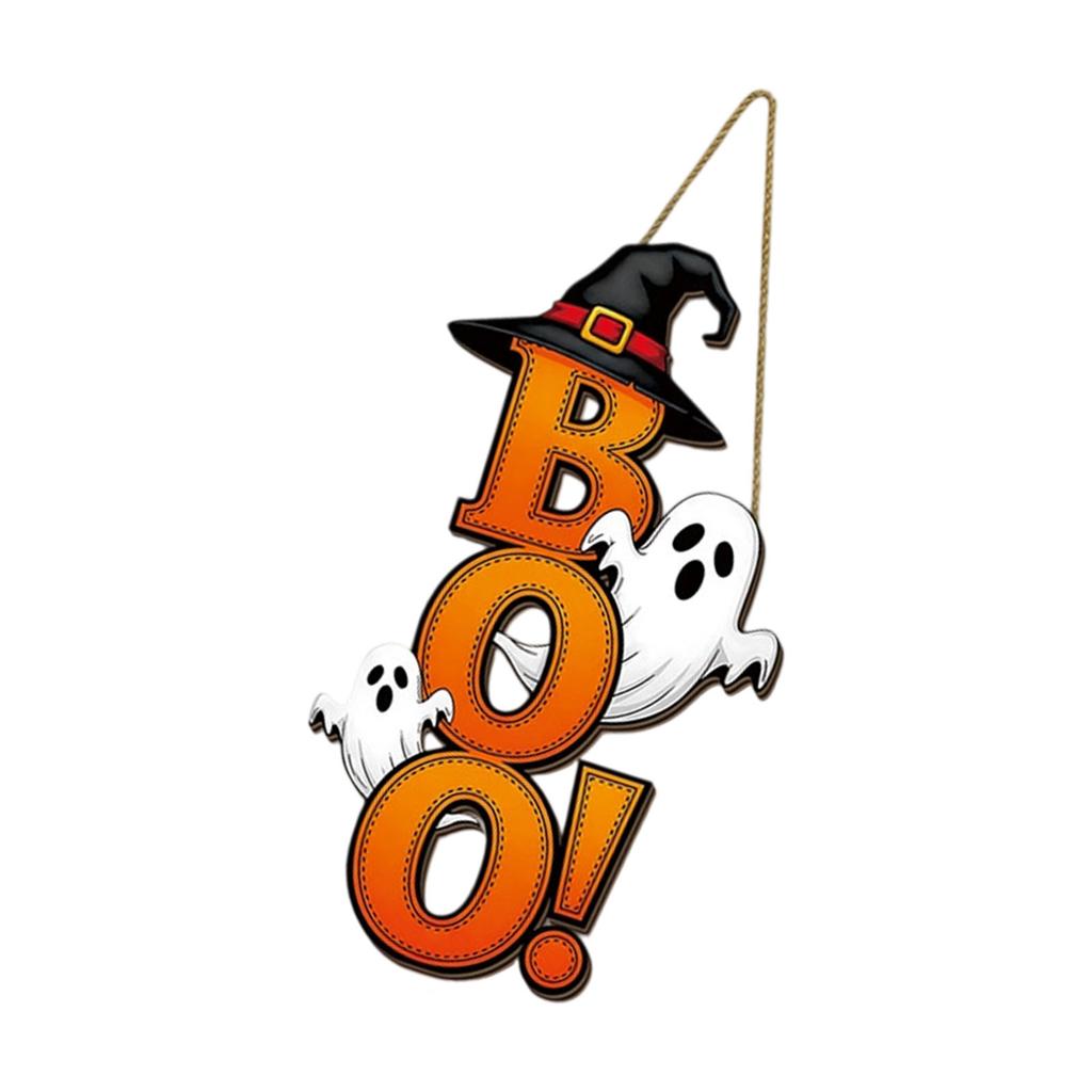 Halloween Ghost Wooden Sign For Spooky Home Decor Crafted From Durable Poplar Wood