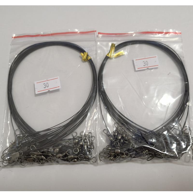 20/40 шт. стальные поводки с защитой от укуса для рыболовной проволоки, материал поводка, леска