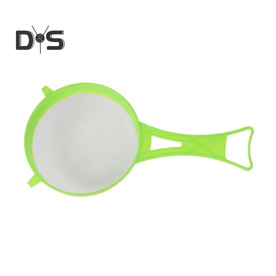 4 шт. дуршлаг для муки с длинной ручкой, безопасный пластиковый многофункциональный ситечко для чая и муки