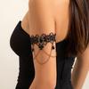 1 шт. Винтажный Лолита Кружевной Браслет на руку Цепочка на ногу Черный Готический Фэн-шуй Подвеска с бахромой Ювелирное изделие