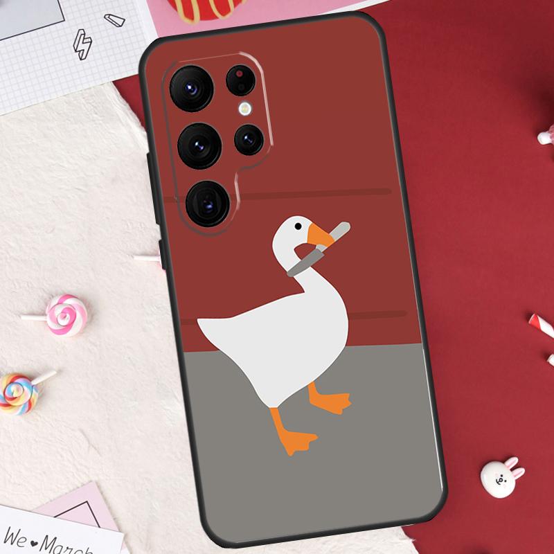 Мультяшный Милый Гусь Чехол Для Samsung Galaxy S24 FE S20 FE S21 S22 S23 S25 S26 Ultra S10 Plus S25 FE Чехол-Оболочка