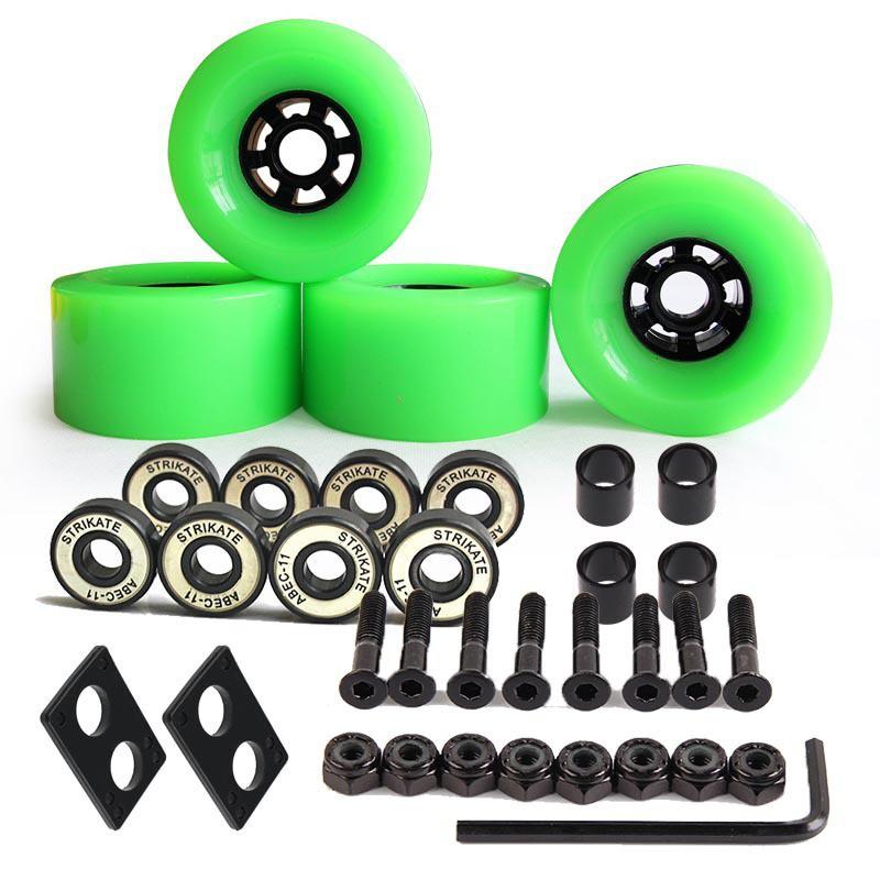 4-Pack 90x54mm PU Longboard Wheels Adult Skateboard Freestyle Dance Electric Auxiliary