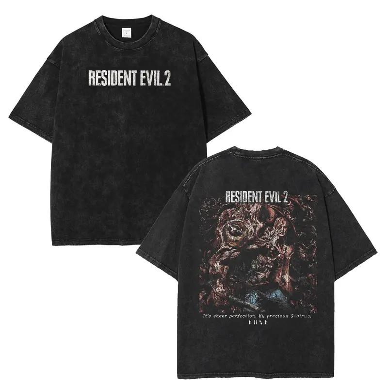 Resident Evil 2 Tshirt 2 Sided Cotton unisex graphic tees game anime