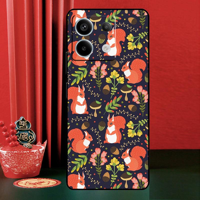 Cartoon Squirrel For Xiaomi Redmi Note 14 13 Pro 12 11 9 10 9S 10S 11S 12S Redmi 13C 10C 12C 14C Phone Case