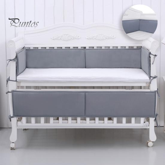 4Pcs/Set Crib Rail Covers Protect Your Baby's Crib Prevent Collisions Solid Color Heightened Crib Rail Covers