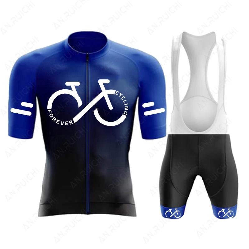 Серия FOREVER CYCLING Комплект Велосипедных Джерси 2026 Лето Мужской С коротким рукавом Велосипедная Одежда для Велоспорта Градиентный Цвет Горный Велосипед Джерси Спортивный Костюм