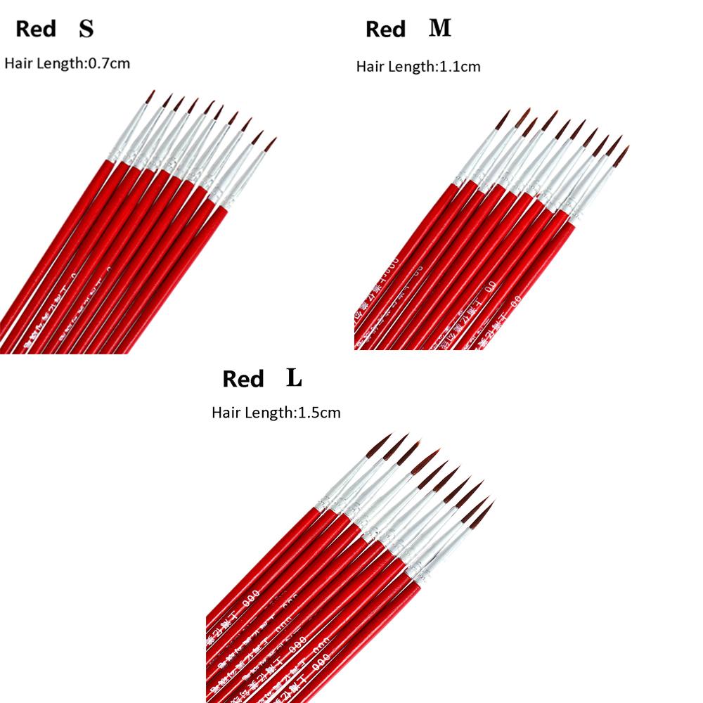 10/20pcs Thin Hand Painted Acrylic Paint Drawing Hook Line Pen Painting Brush