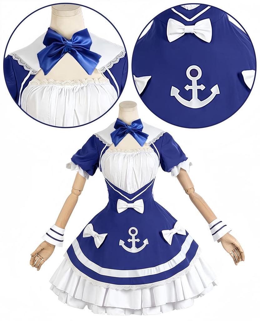 VTuber Cosplay Minato Aqua Cosplay Costume VTuber Cosplay Minato Aqua Cosplay Costume Daitenshi Aqua Minato Aqua Maid Outfit Virtual YouTuber VTuber